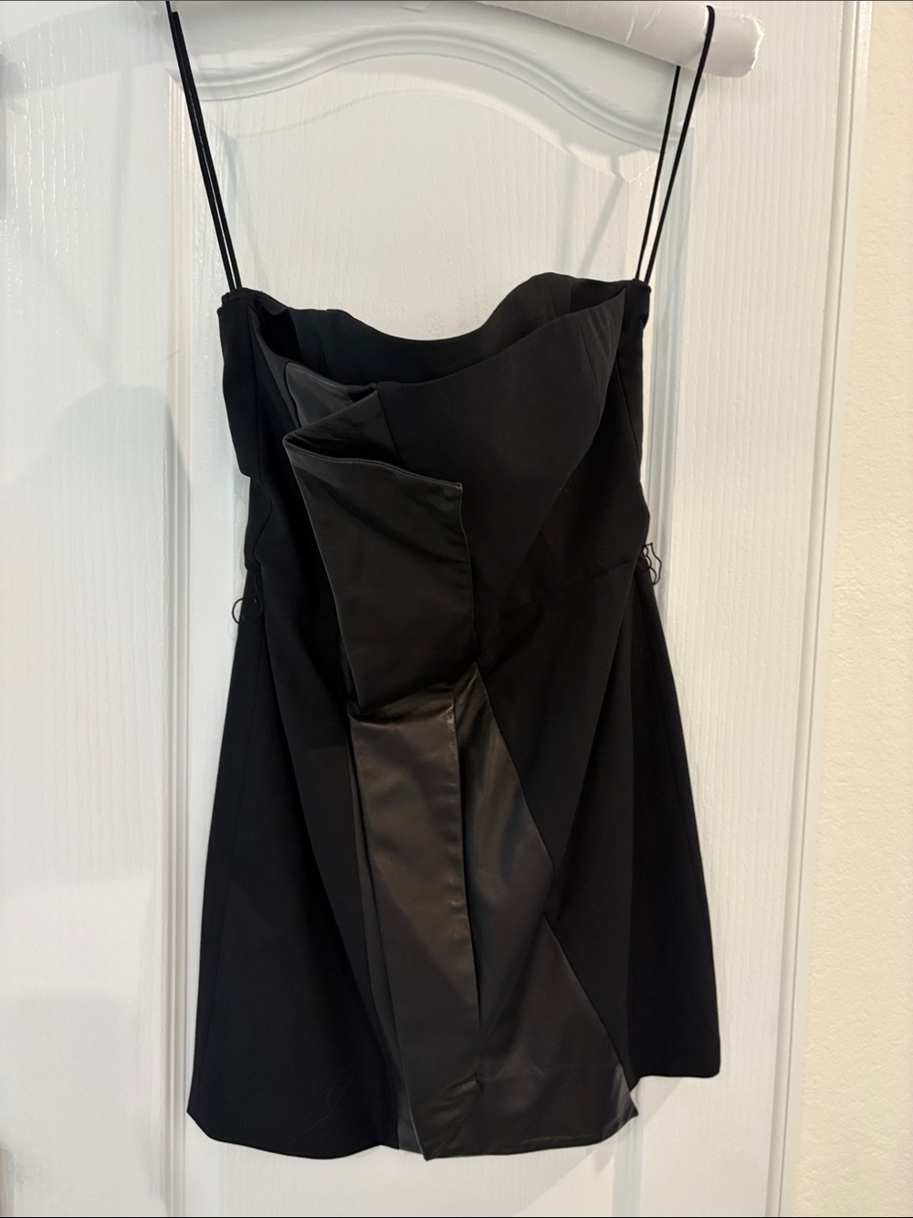 Alice + Olivia wool/leather -mini dress. Made in USA before the brand exploded
